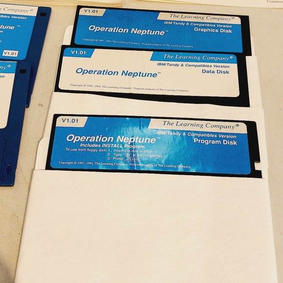 Vtg The Learning Company Operation Neptune PC Big Box Game - windows, DOS - Picture 7 of 8